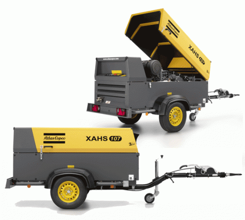 Дизельный компрессор Atlas Copco XAHS 107 Kd характеристики ✔️ описание  55,4  фото 2